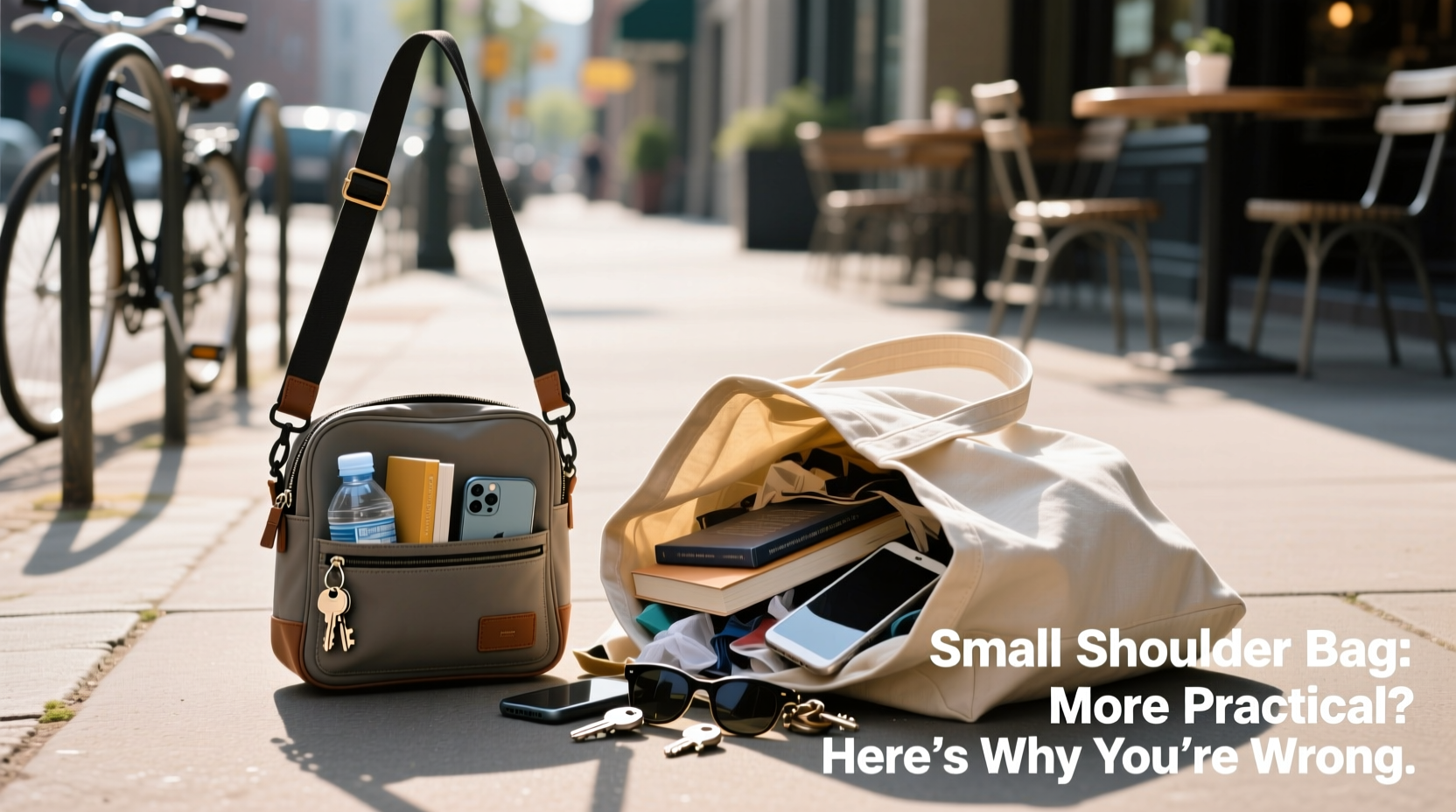 is a small shoulder bag actually more practical than a large tote bag tell me why im wrong