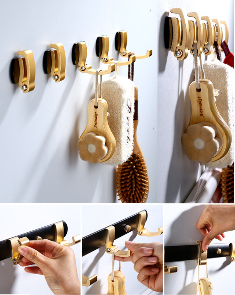 壁挂式金色可折叠单袍挂钩挂衣钩挂衣钩
