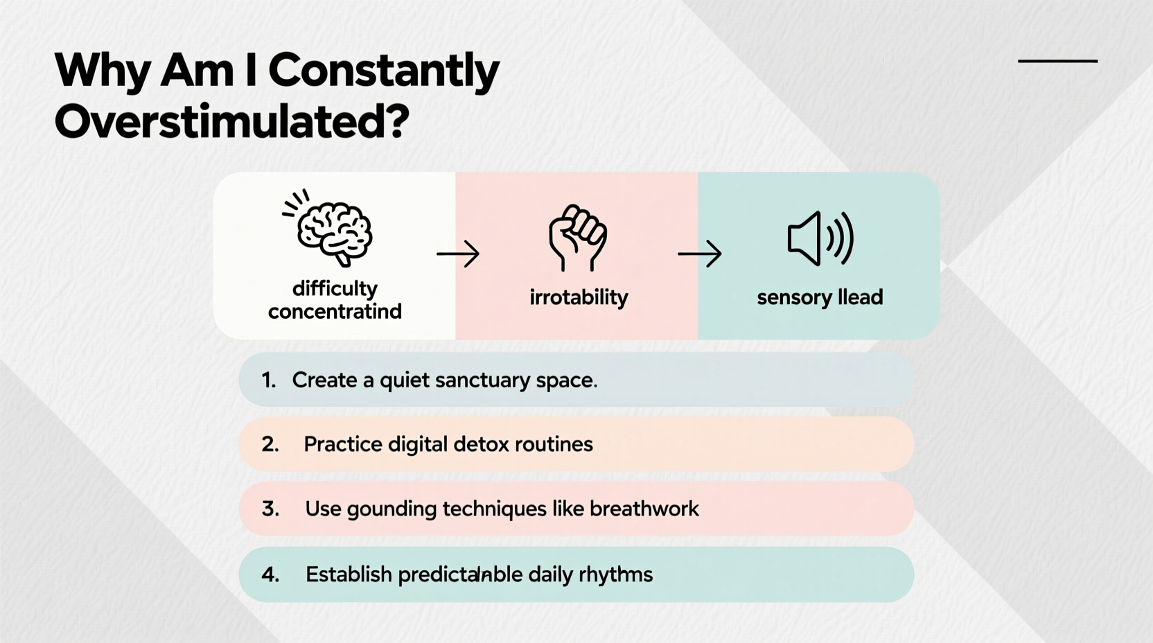 why am i constantly overstimulated signs management tips