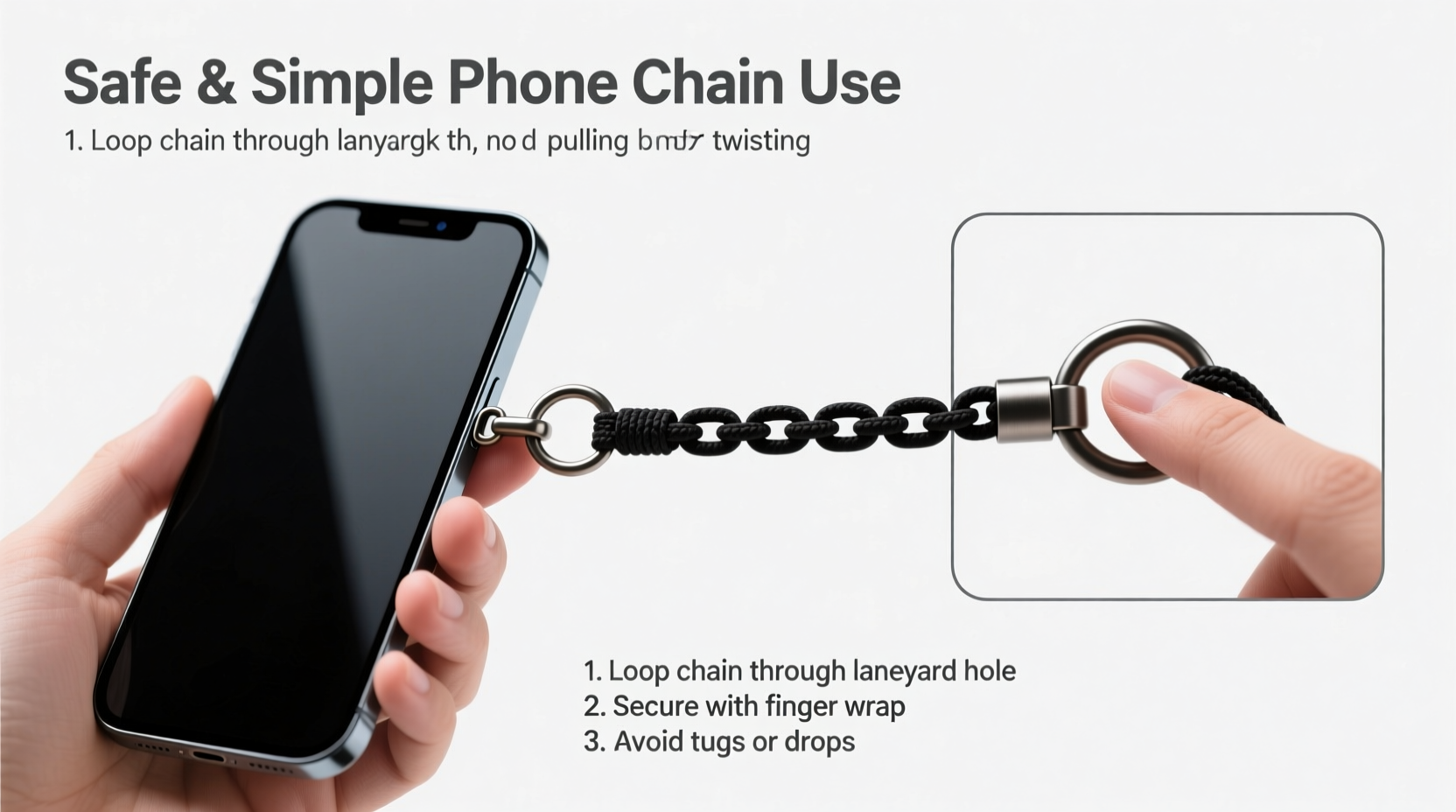 safe and simple techniques to use a phone chain without damaging your device