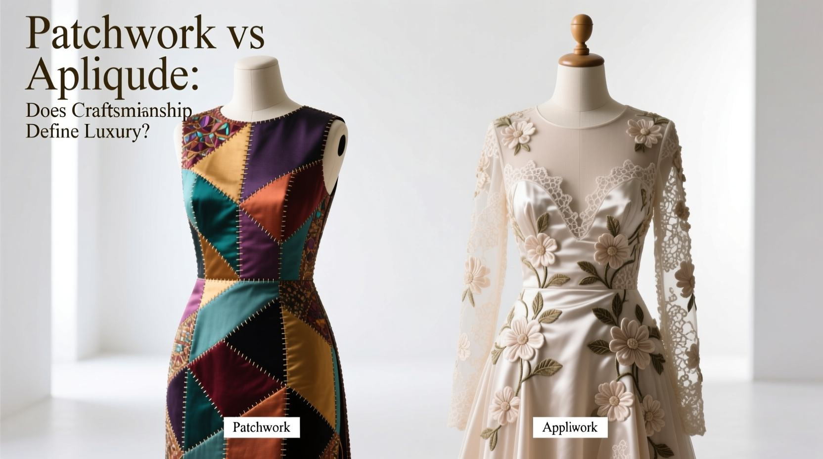 patchwork vs applique dresses does one really look more expensive