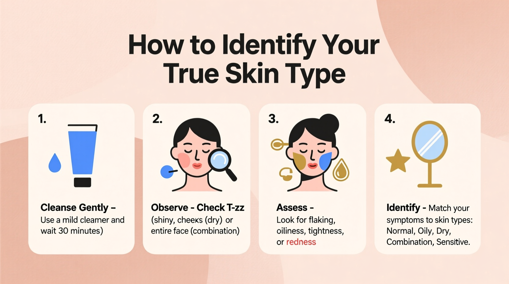 how to identify your true skin type a simple step by step guide for personalized skincare