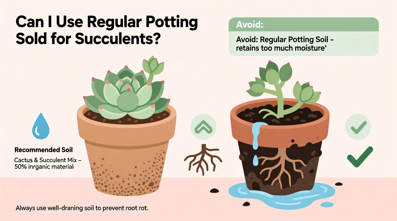 can i use regular potting soil for succulents