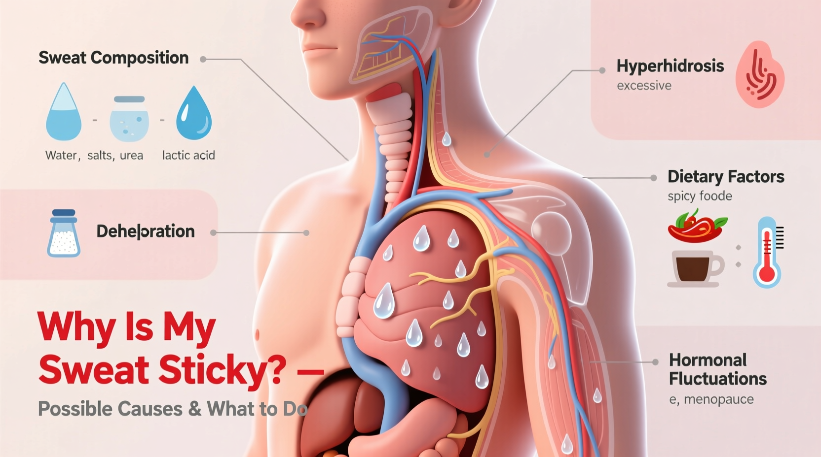 why is my sweat sticky possible causes and what to do