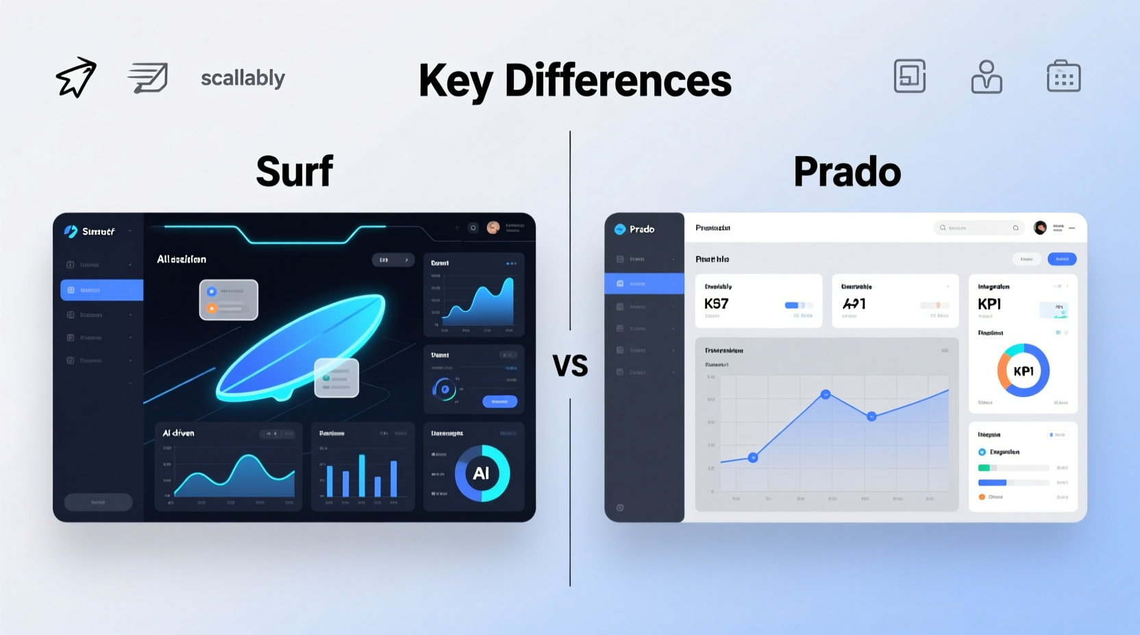 surf vs prado dashboard comparison