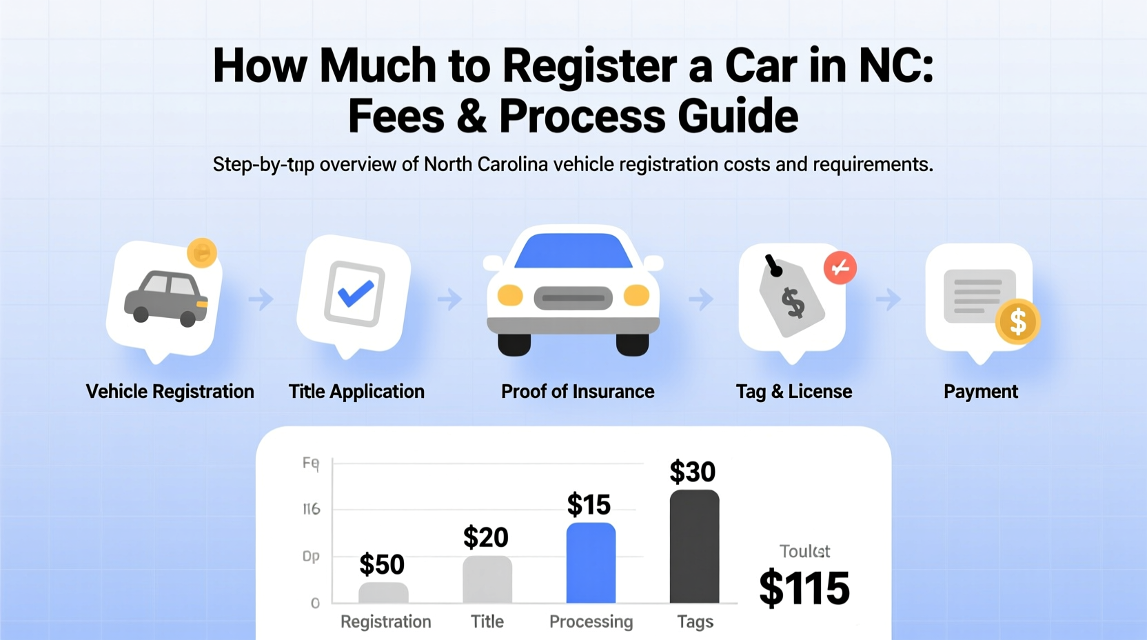 how much to register a car in nc