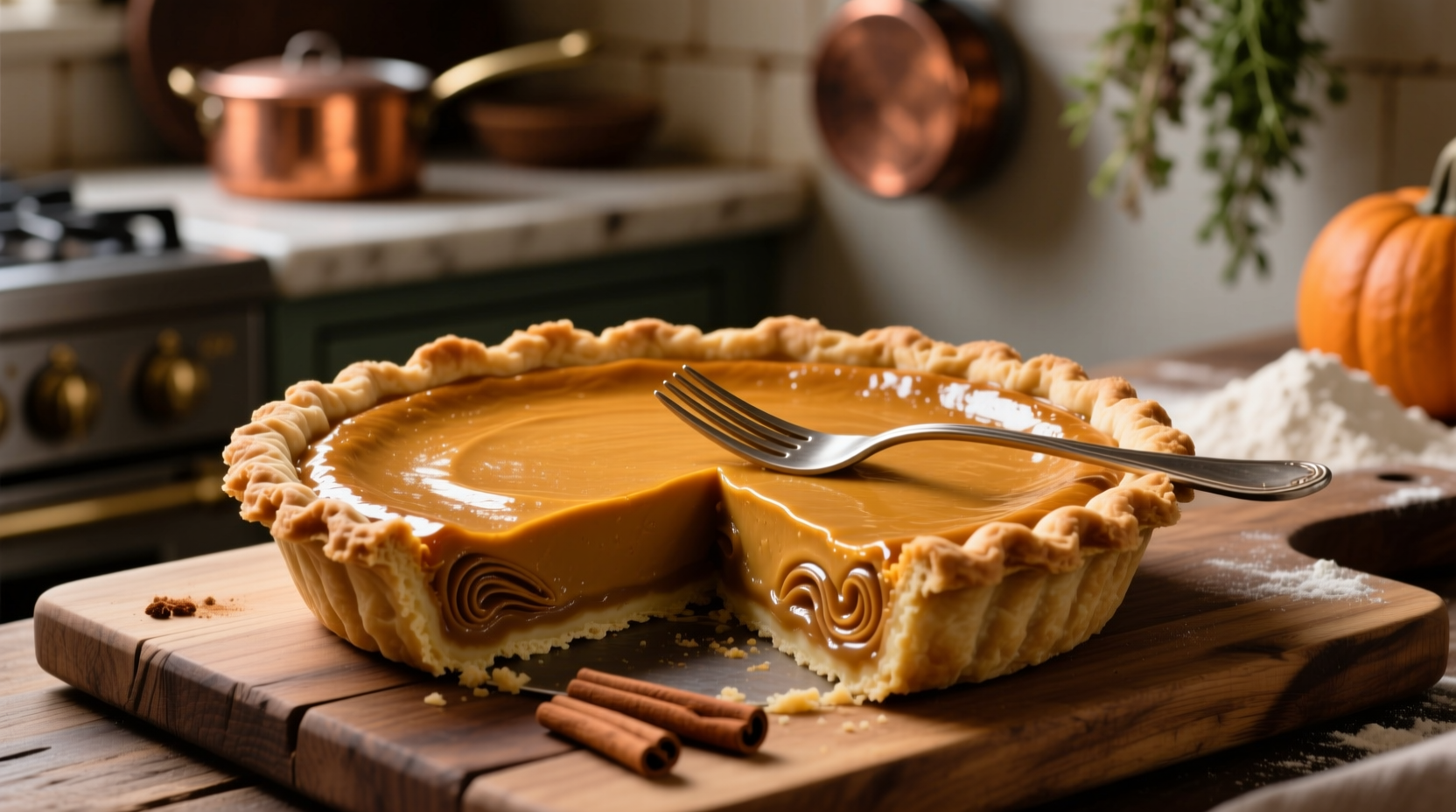 pastry chef trick smooth pumpkin pie