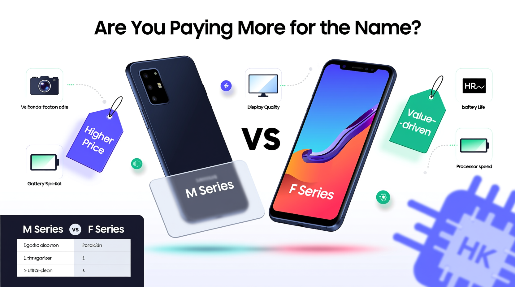 samsung m series vs f series are you paying more for the name