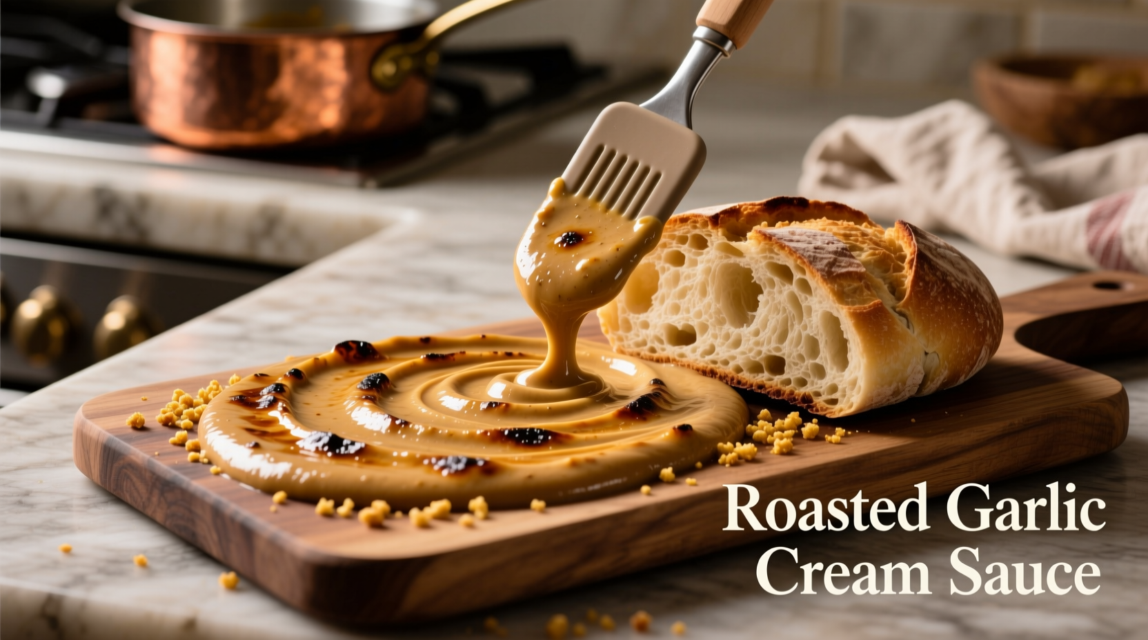 roasted garlic cream sauce