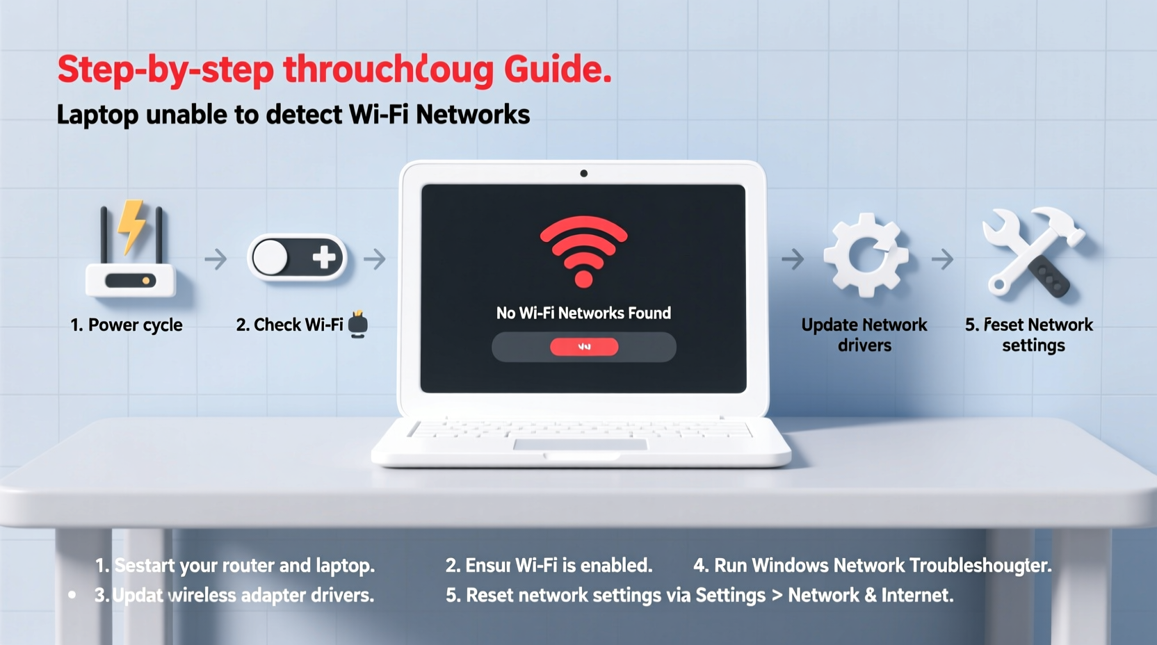 laptop wont find my wifi network troubleshooting guide