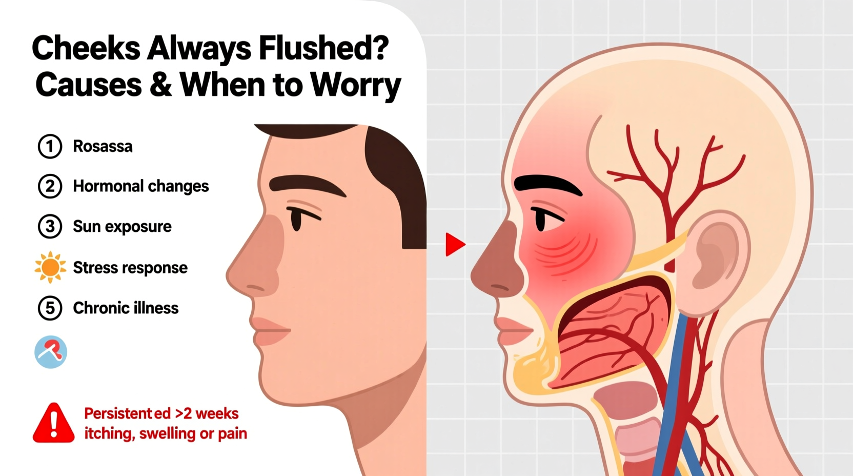 cheeks always flushed causes triggers and when to worry