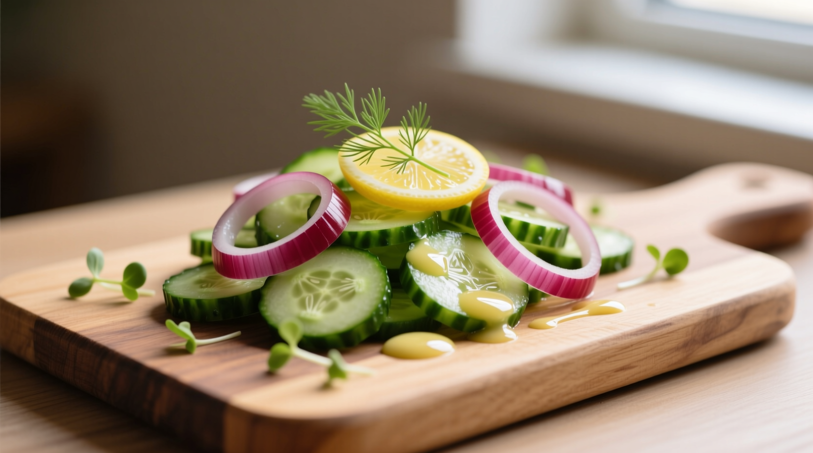 Crisp Cucumber and Red Onion Salad Recipe in 15 Minutes