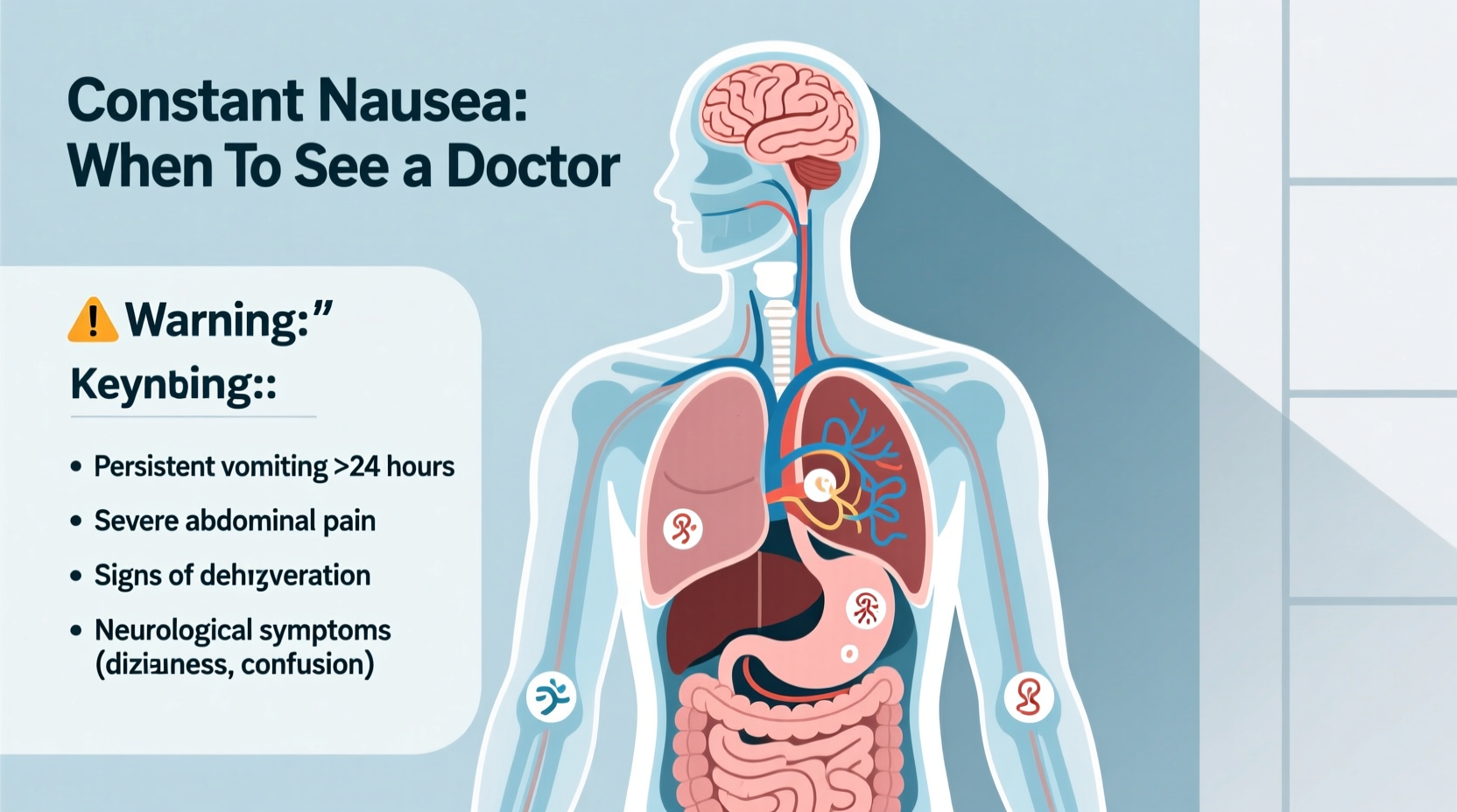 constant nausea causes symptoms and when to see a doctor