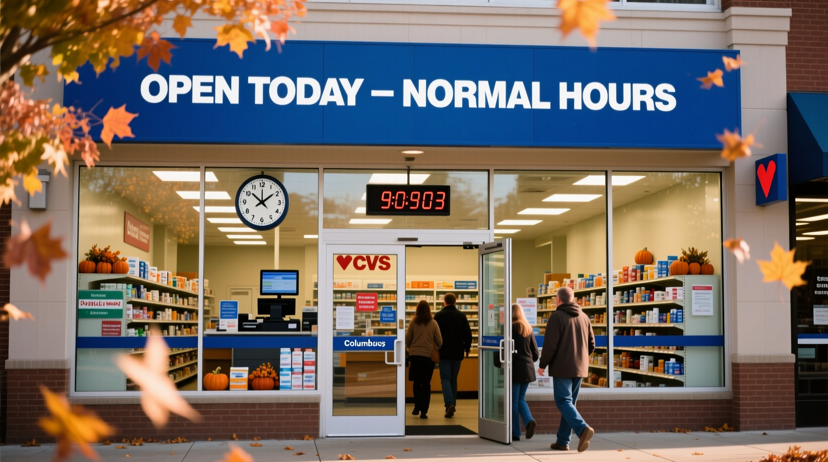 is cvs open on columbus day