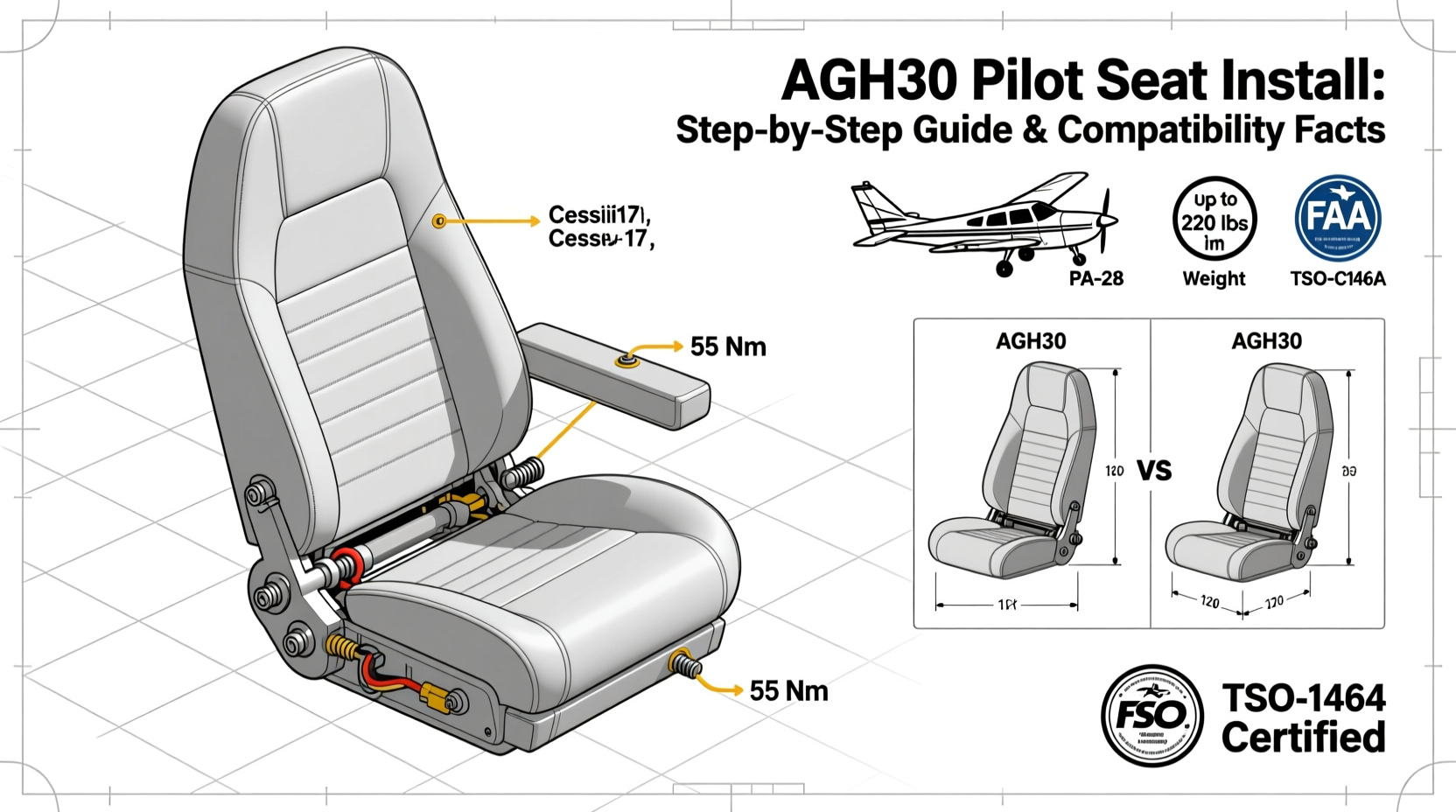 agh30 pilot seat install