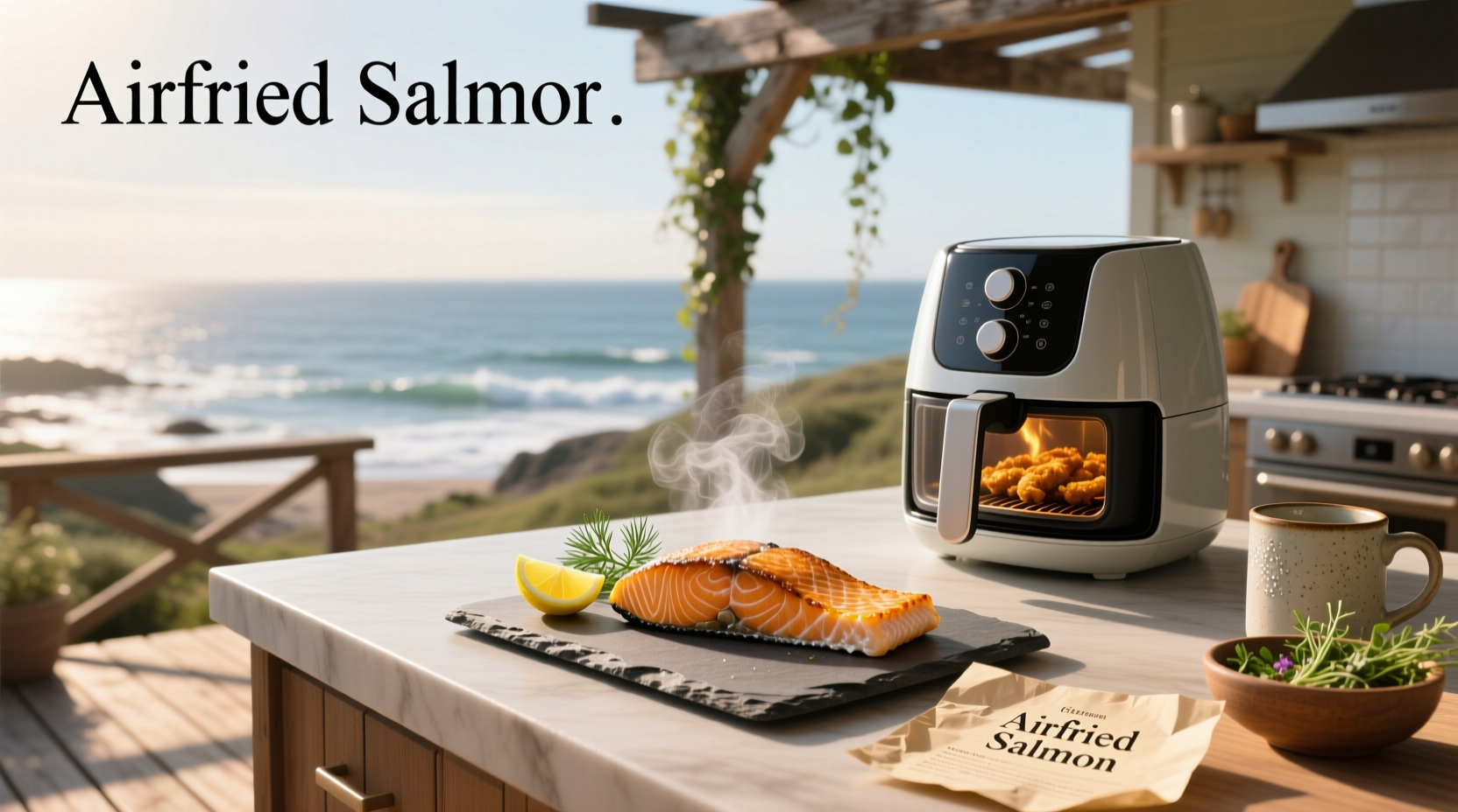 air fried salmon quick healthy dinner