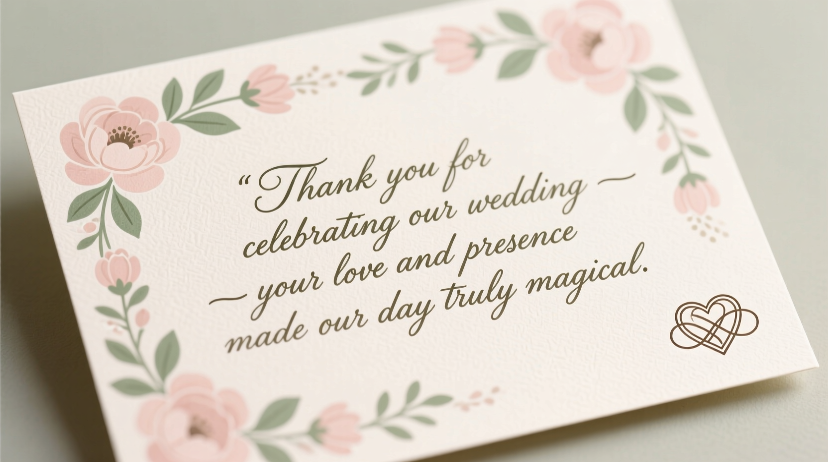 what to say on a thank you card for wedding