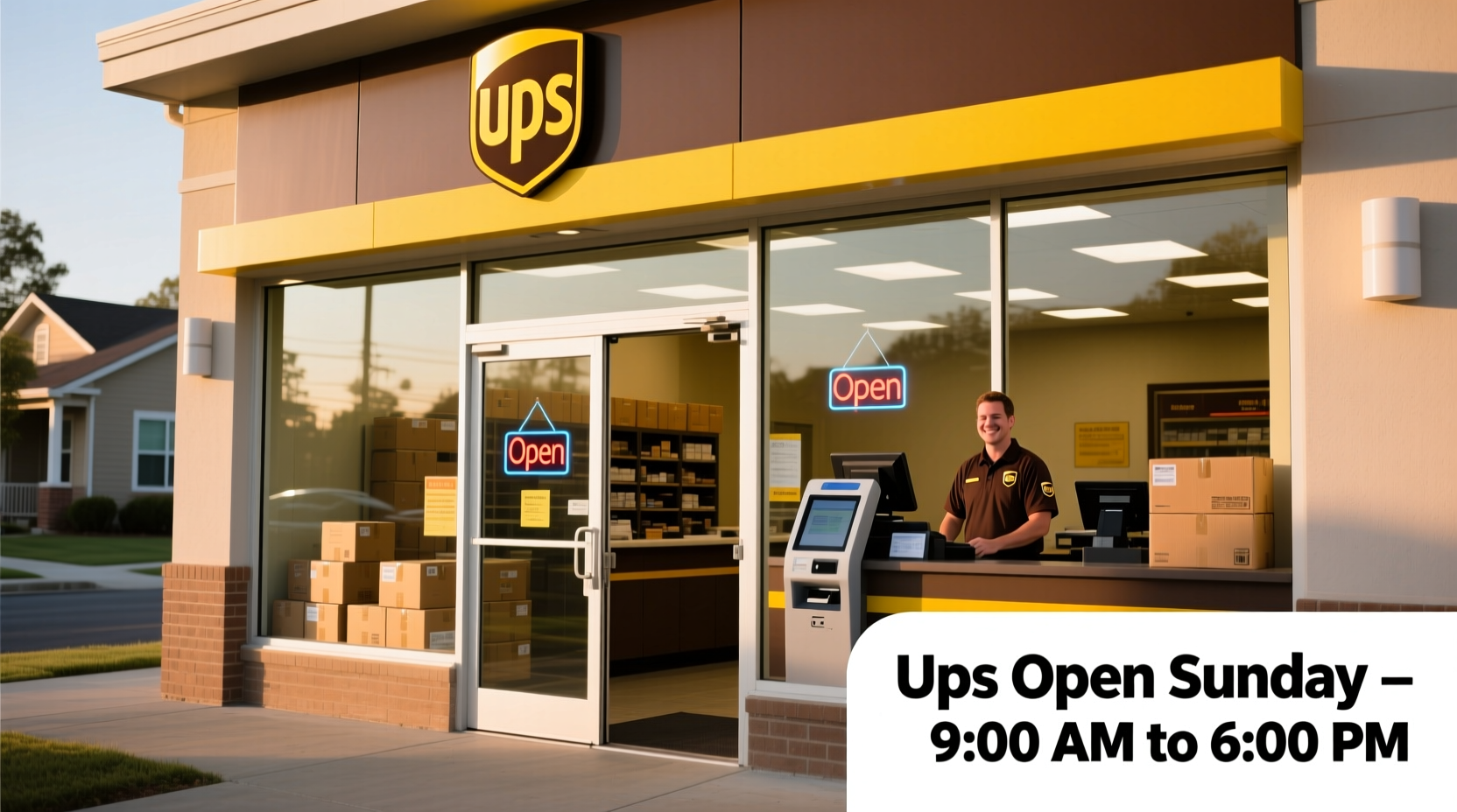 is the ups open on sunday