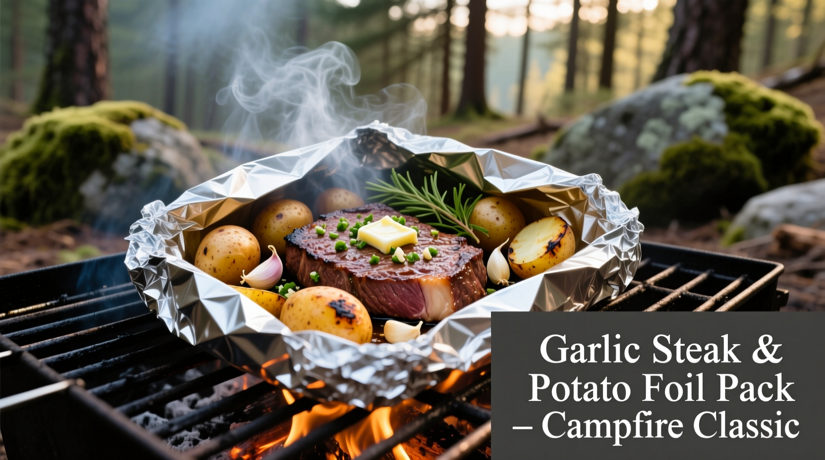 garlic steak and potato foil packs