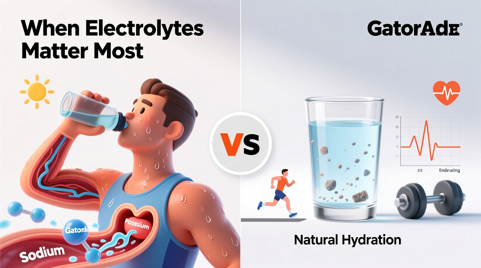 gatorade vs water when is chugging electrolytes actually better for you