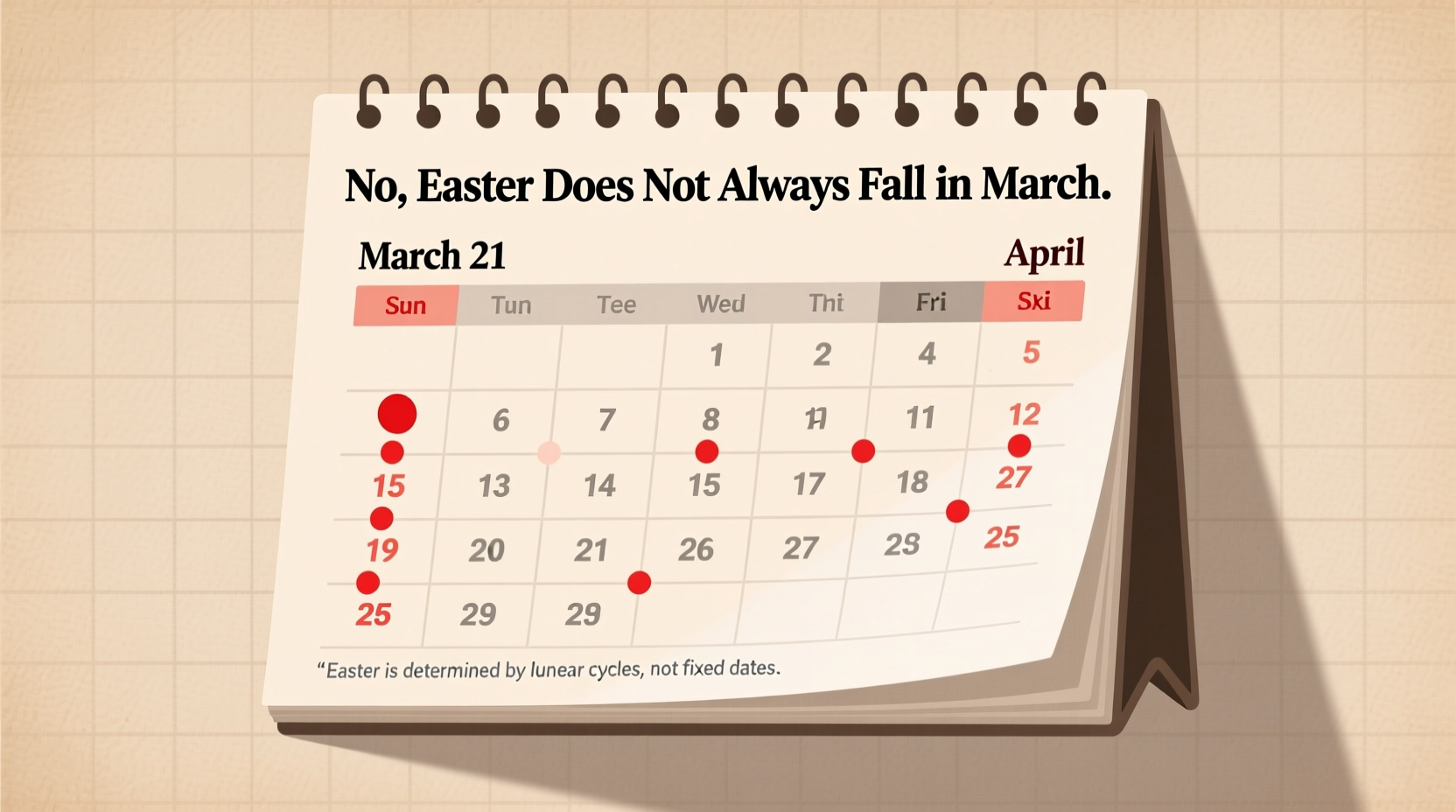 does easter always fall in march