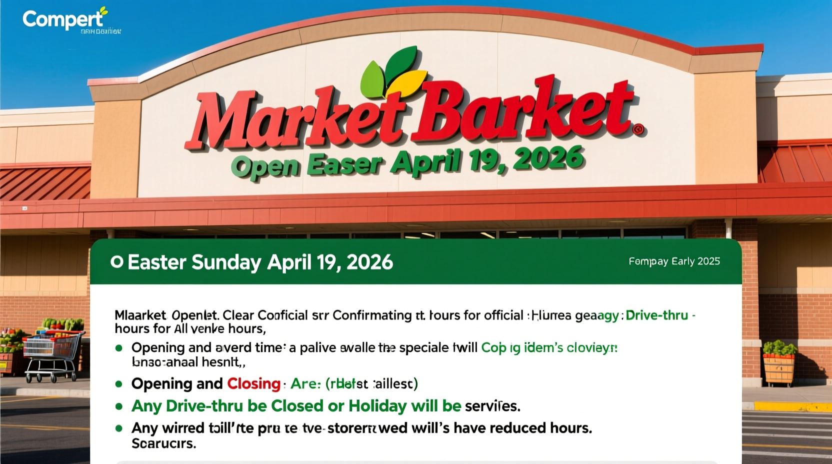 is market basket open on easter 2026