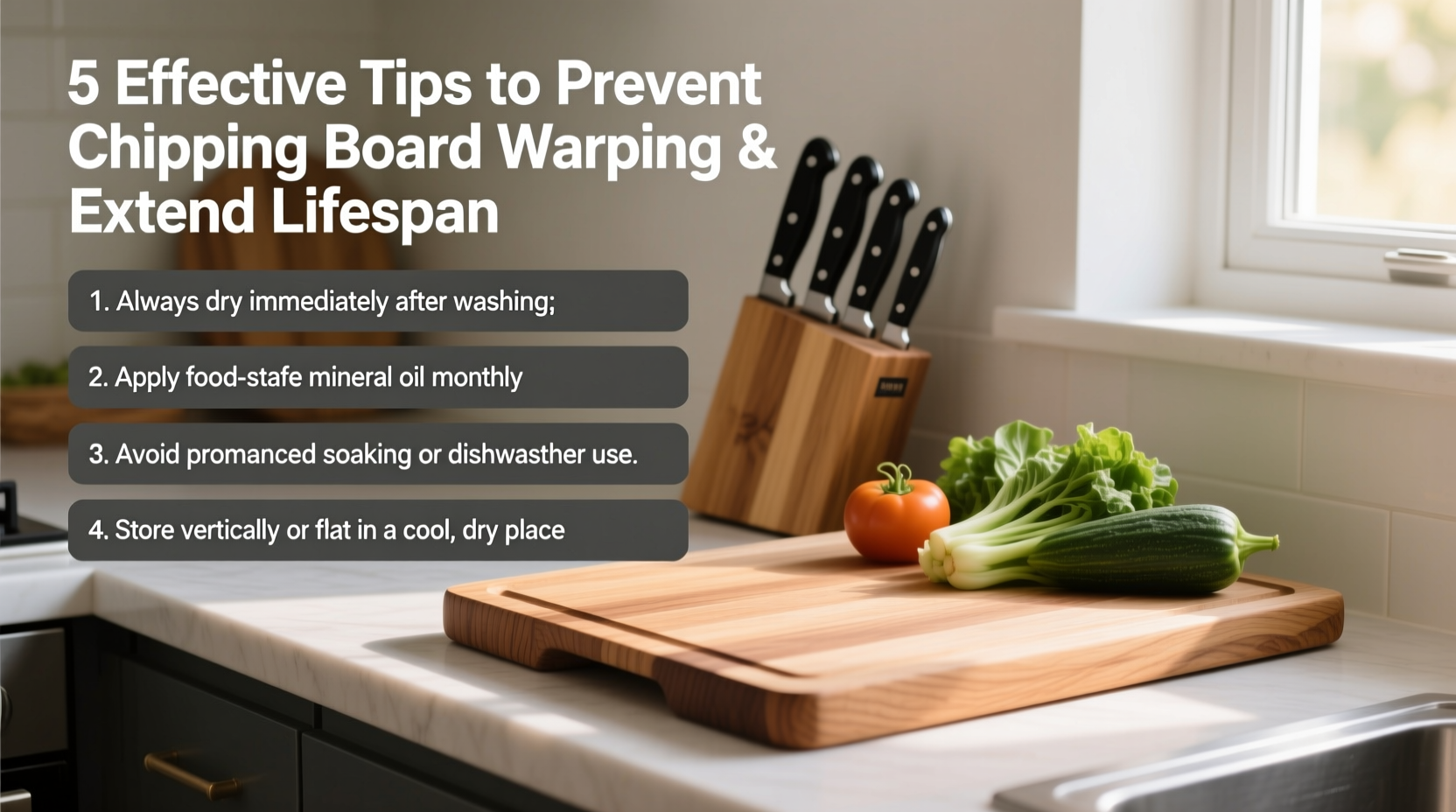 effective tips to prevent your chopping board from warping and extend its lifespan