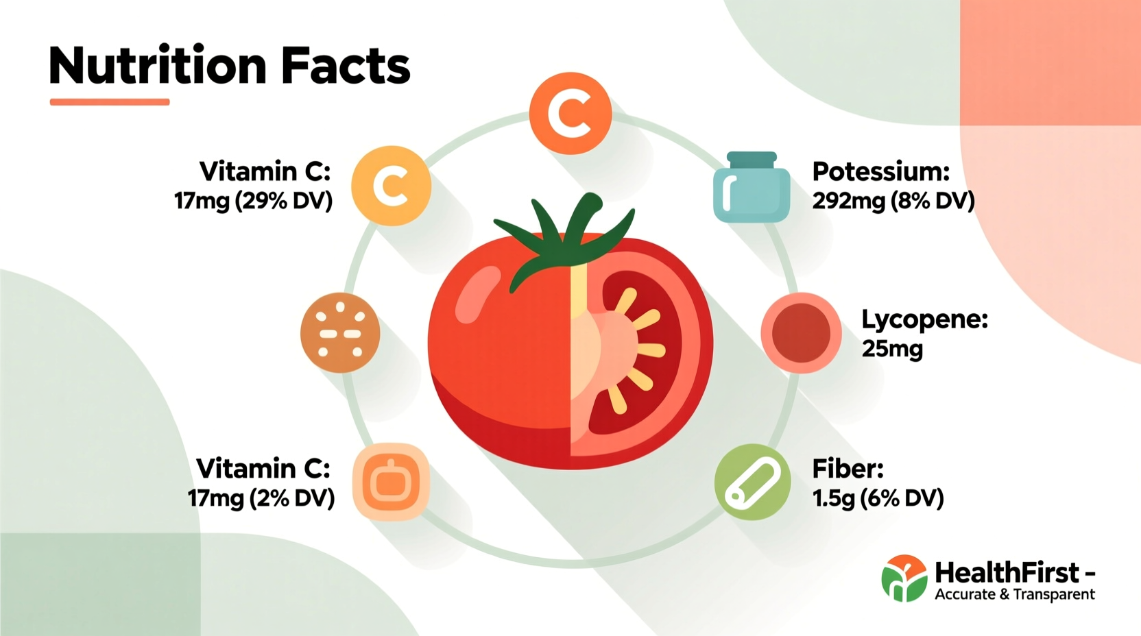 nutrition facts of a tomato