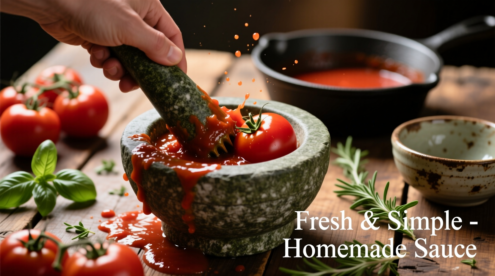 Fresh tomatoes being processed for homemade sauce