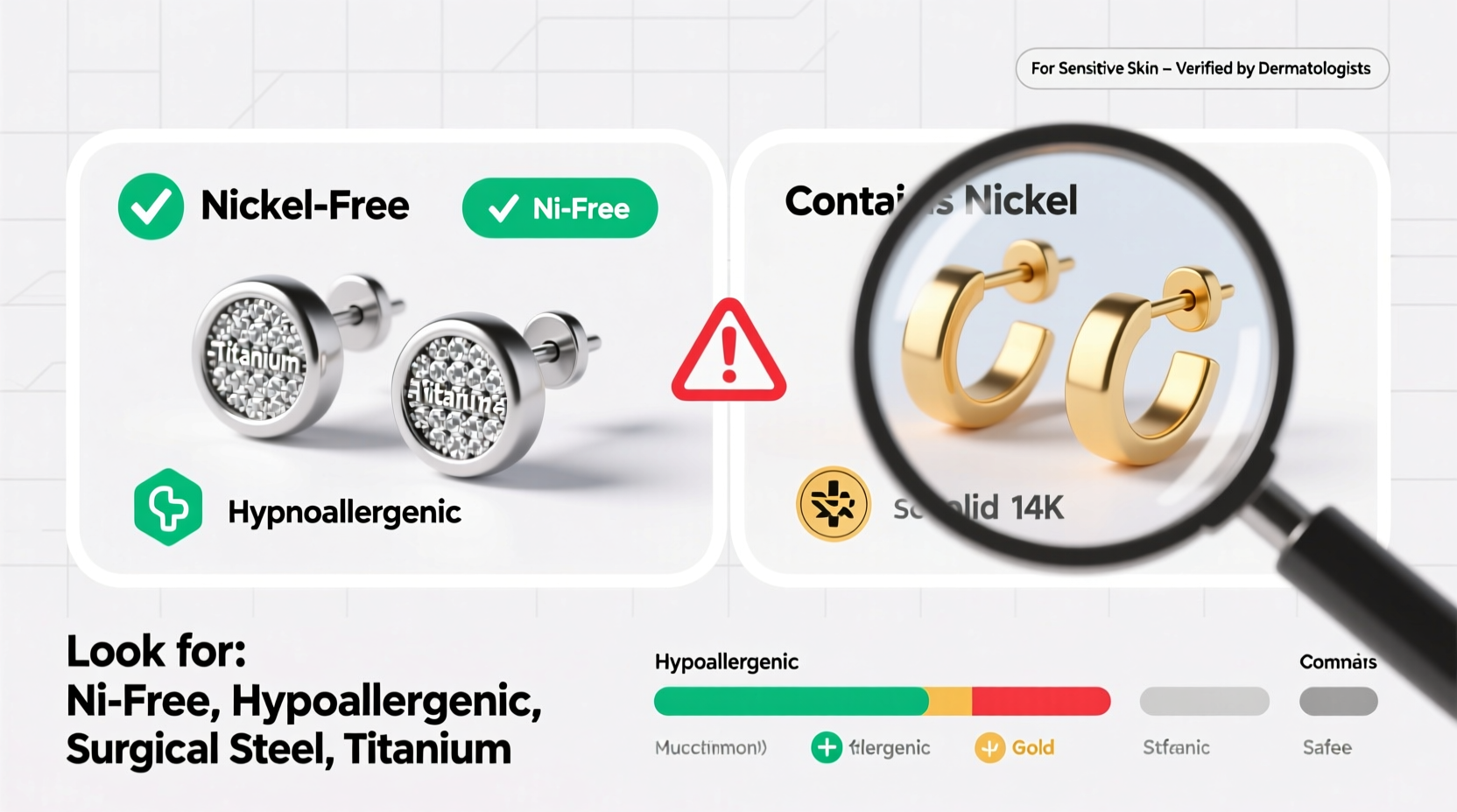 a practical guide to identifying nickel free and hypoallergenic earrings for sensitive skin