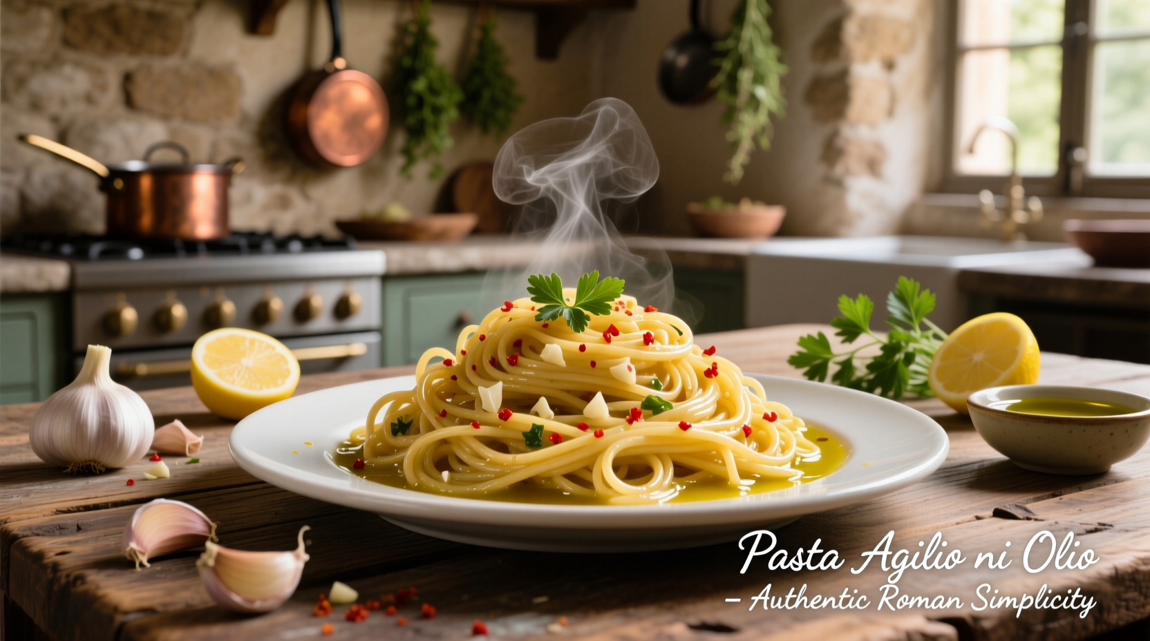 pasta garlic and oil