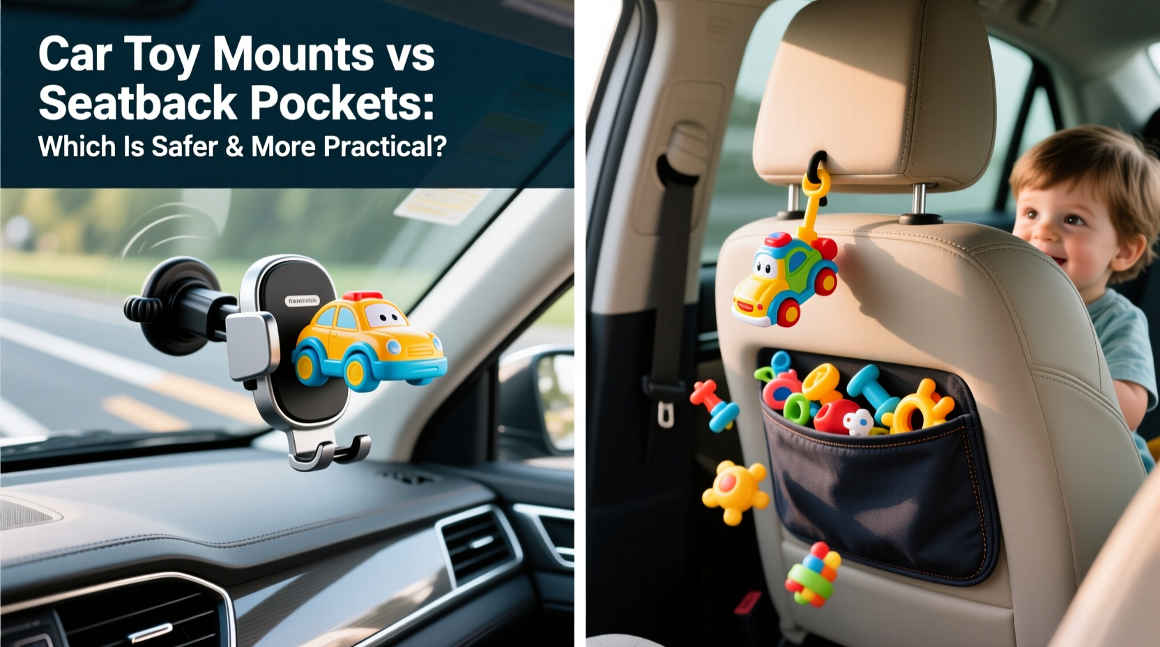 car toy mounts vs seatback pockets