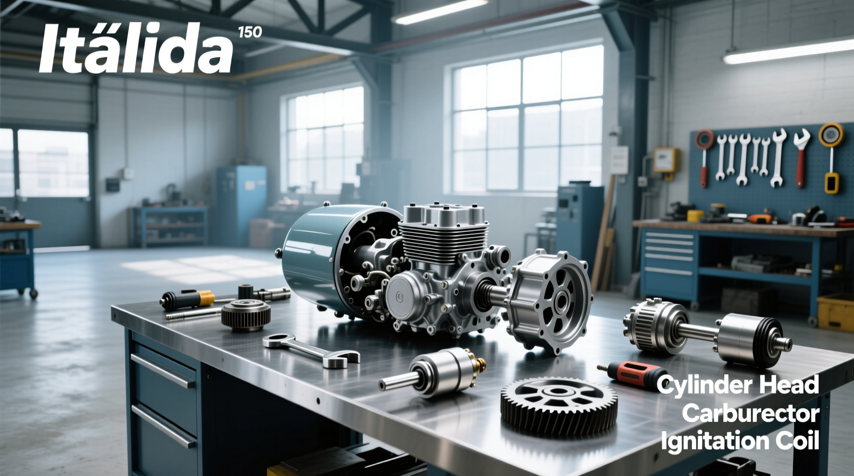 What Is the Engine Diagram of an Italika 150 Scooter?