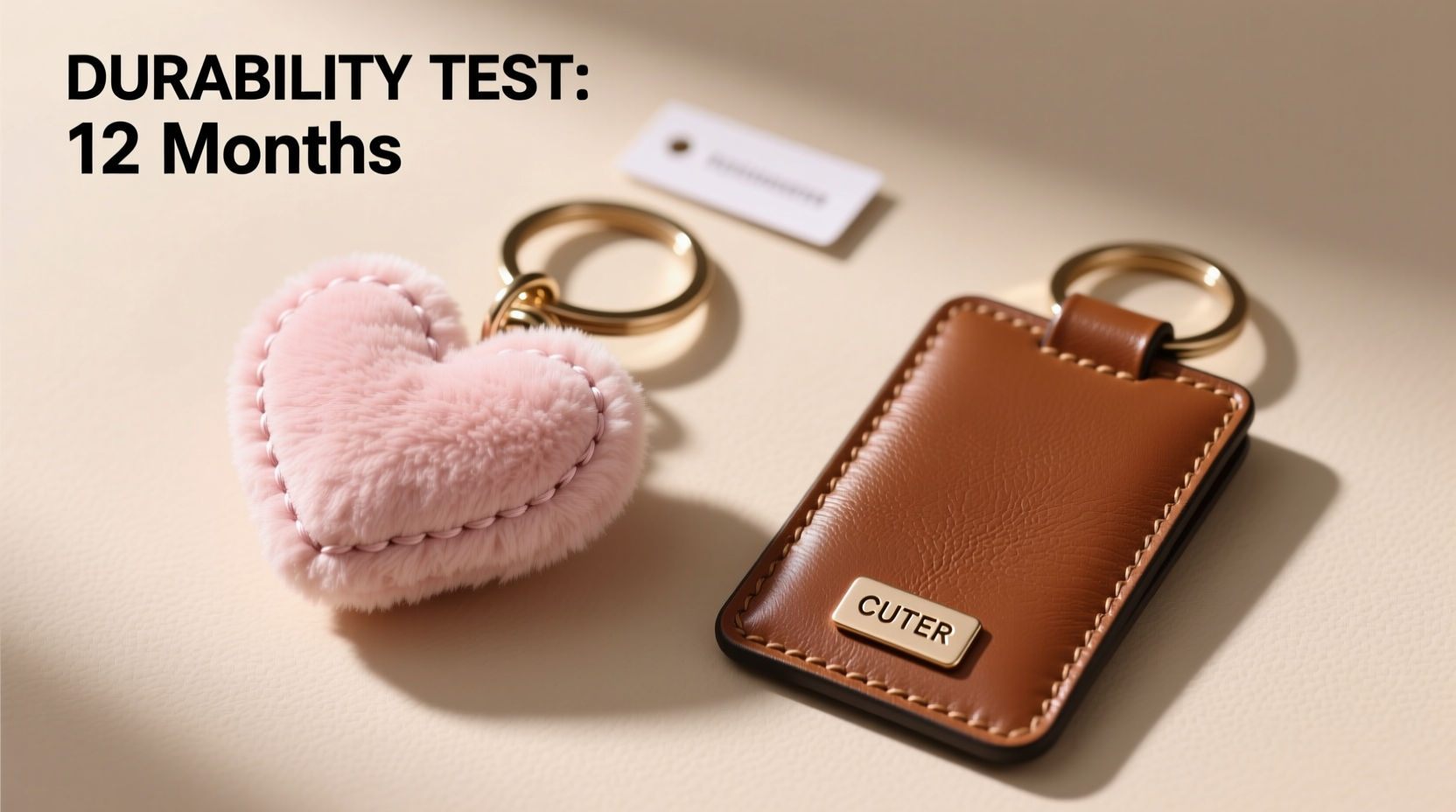 heart plush keychain vs leather which keychain lasts longer and looks cuter