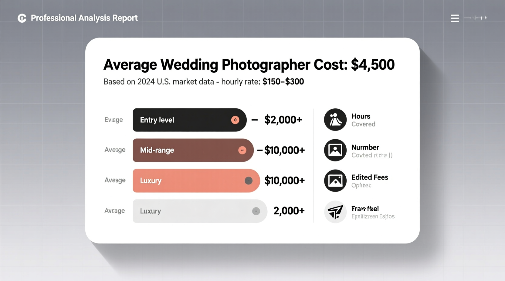 how much do wedding photographers cost