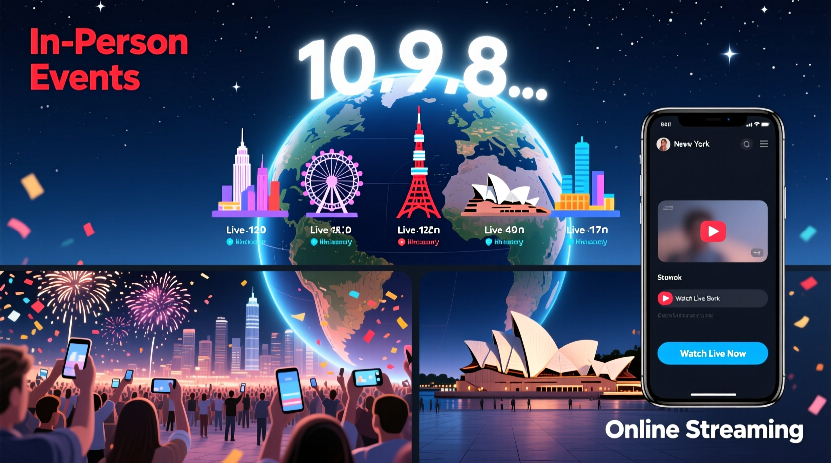 where to watch new year count down