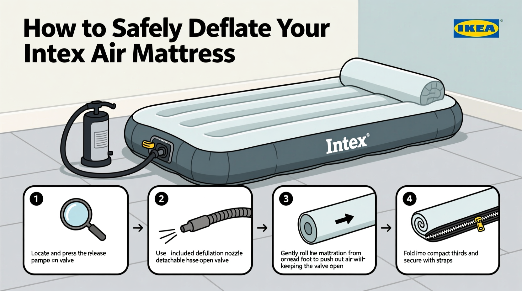 expert guide how to quickly and safely deflate your intex air mattress with built in pump