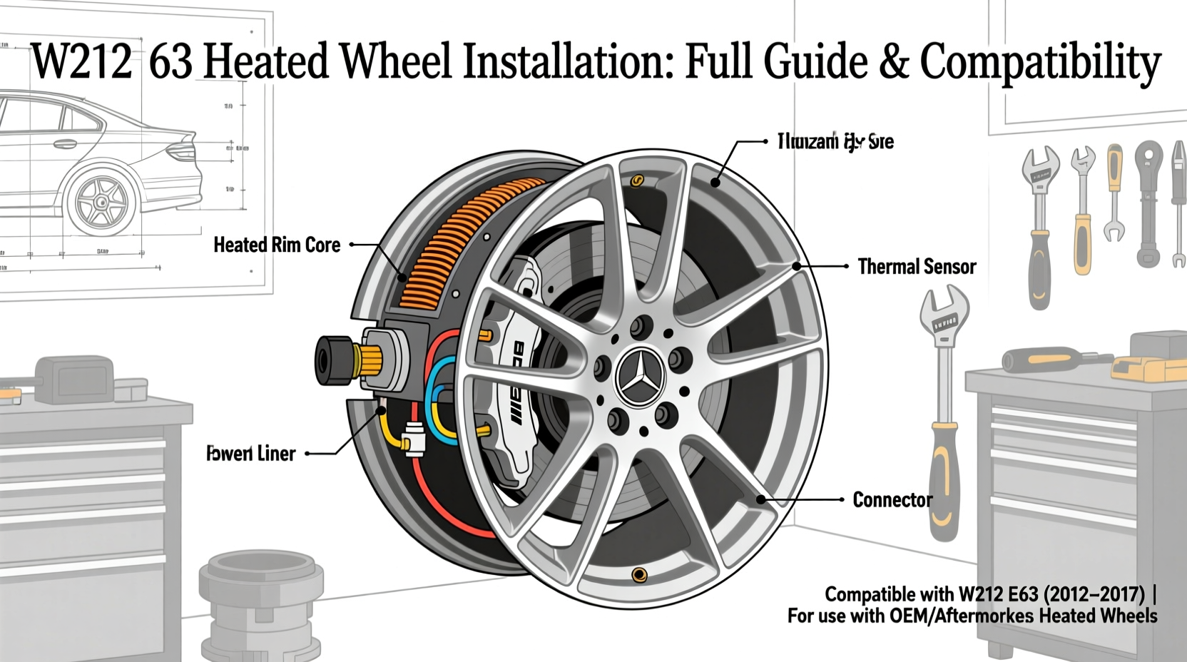w212 e63 heated wheel install