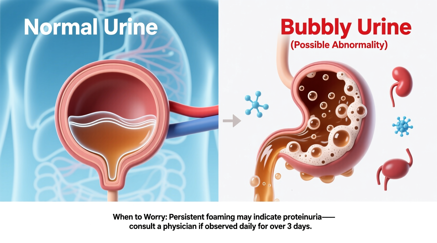 why is my urine bubbly causes normal vs abnormal when to worry