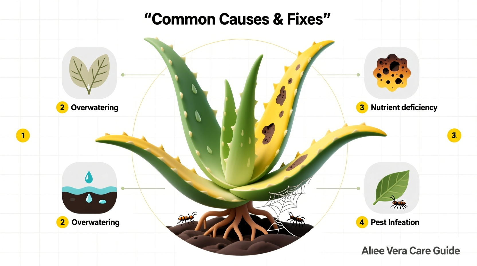 aloe vera turning yellow common causes how to fix it