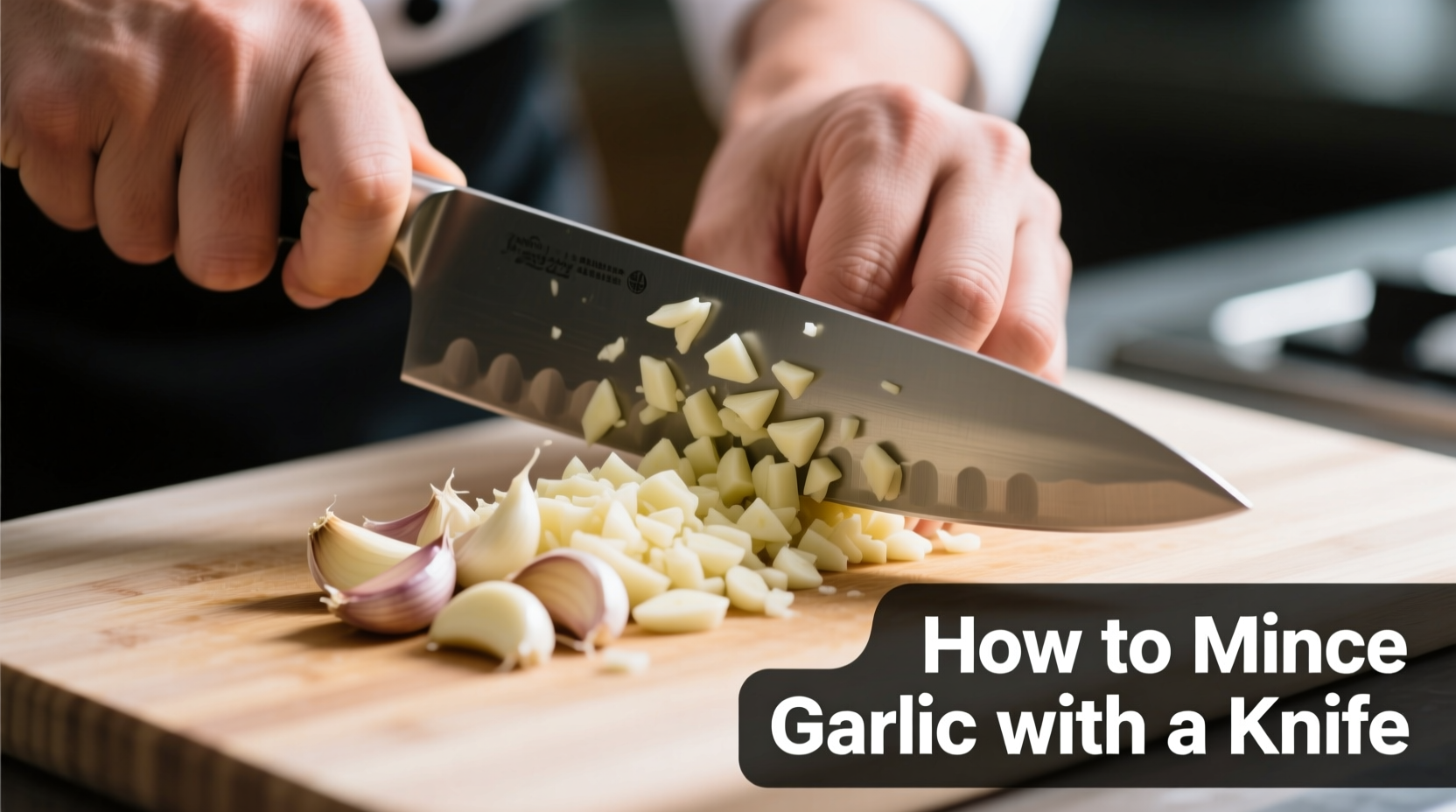 how to mince garlic with a knife