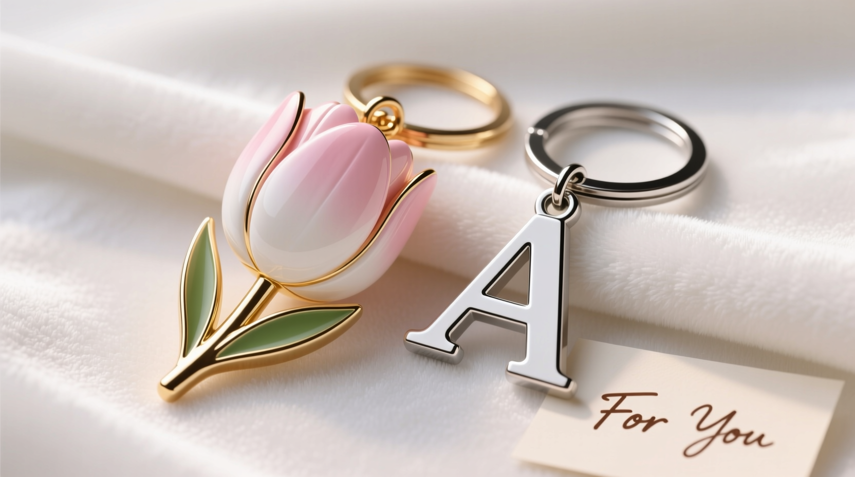 tulip keychain vs initial keychain which ones a better gift