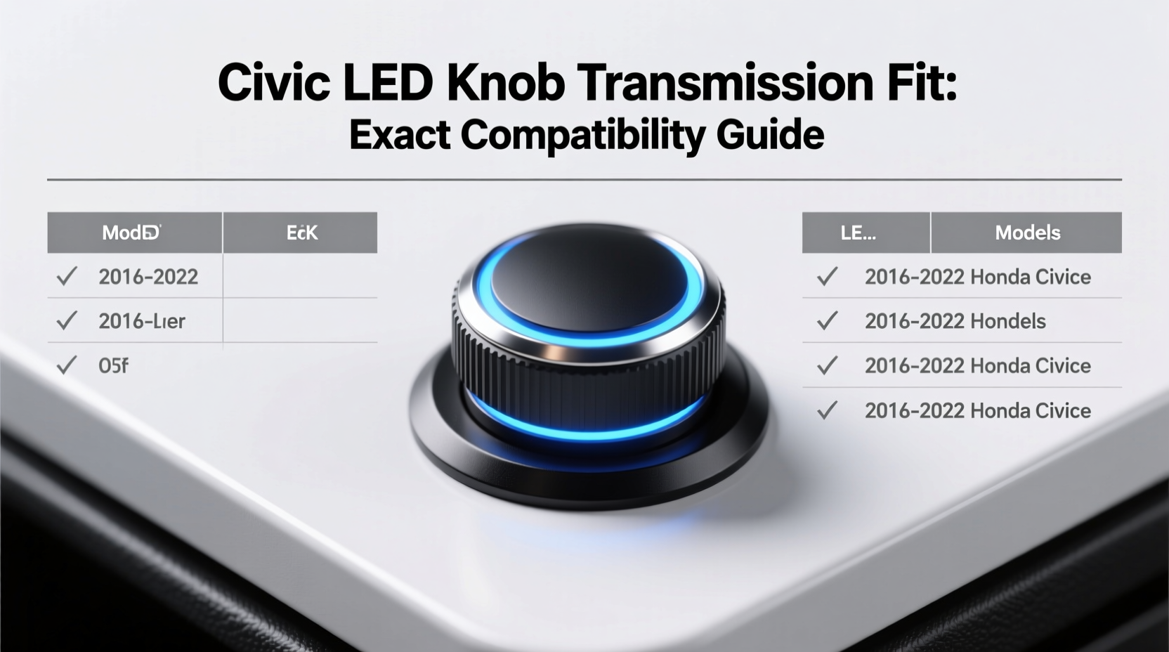 civic led knob transmission fit