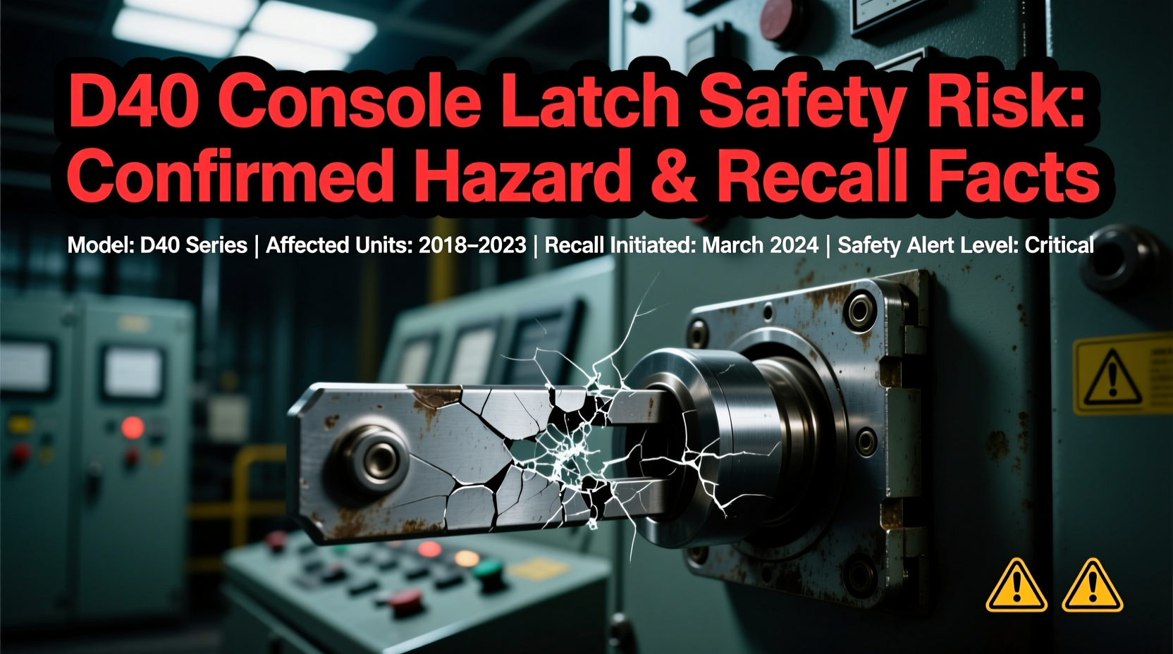 d40 console latch safety risk