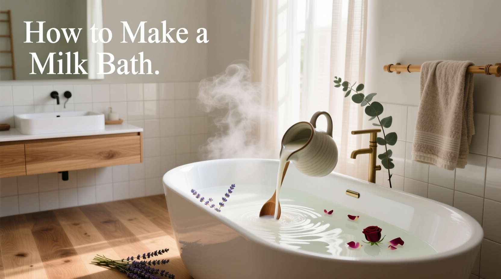 how to make a milk bath simple, effective skin soothing