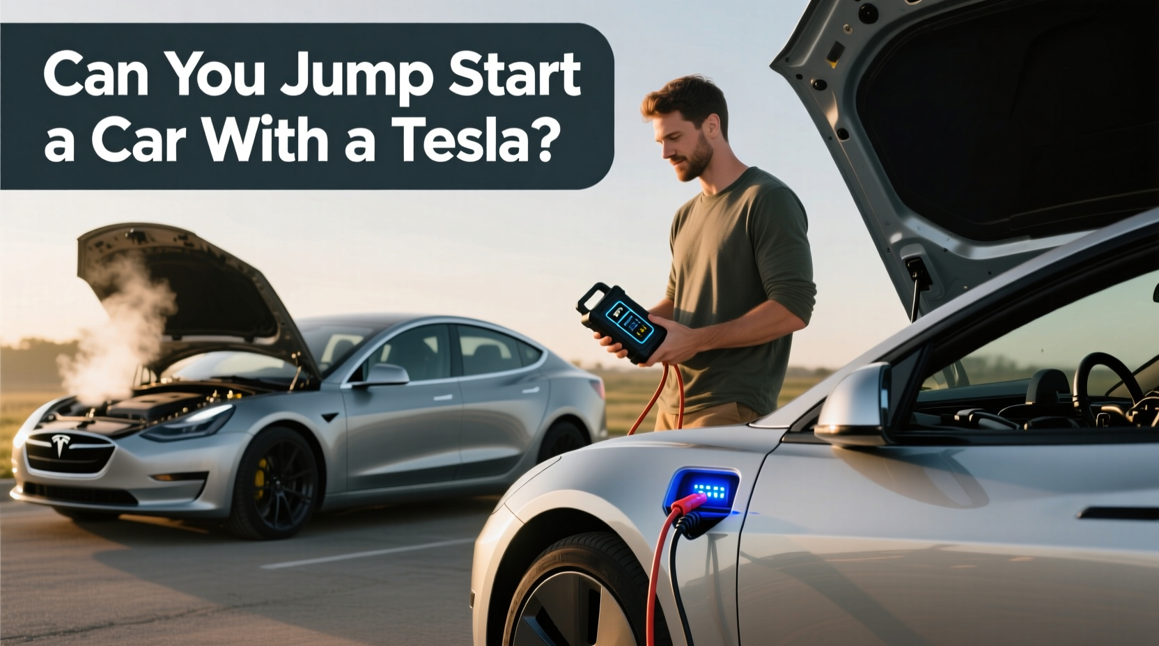 can you jump start a car with a tesla