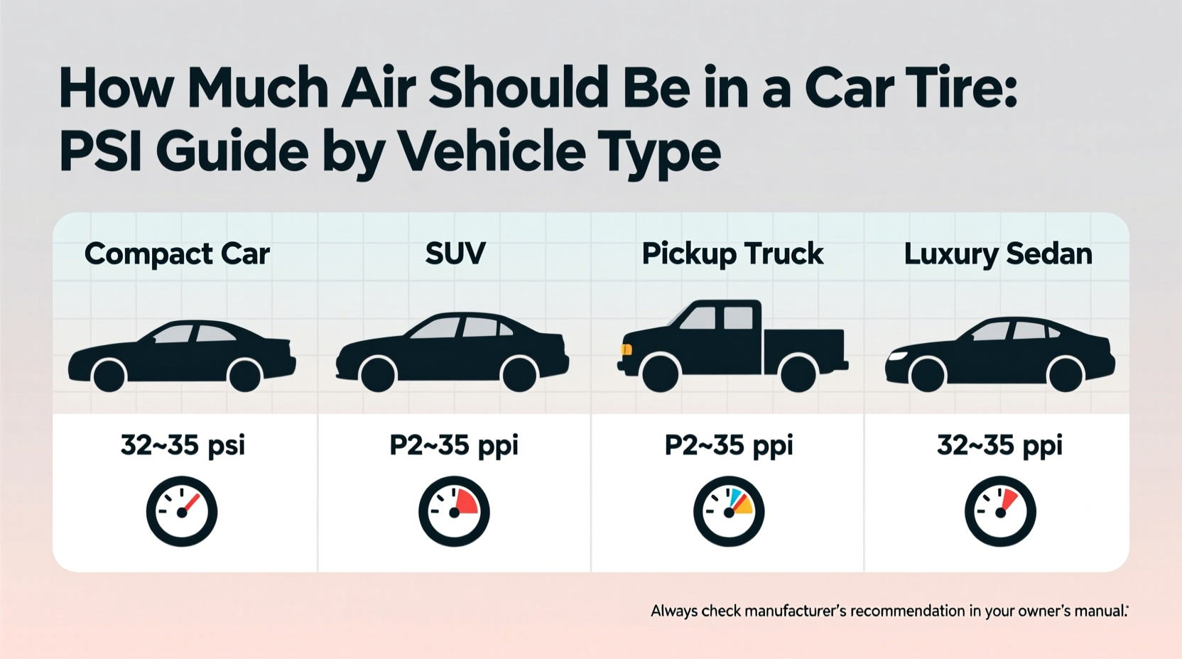 how much air should be in a car tire