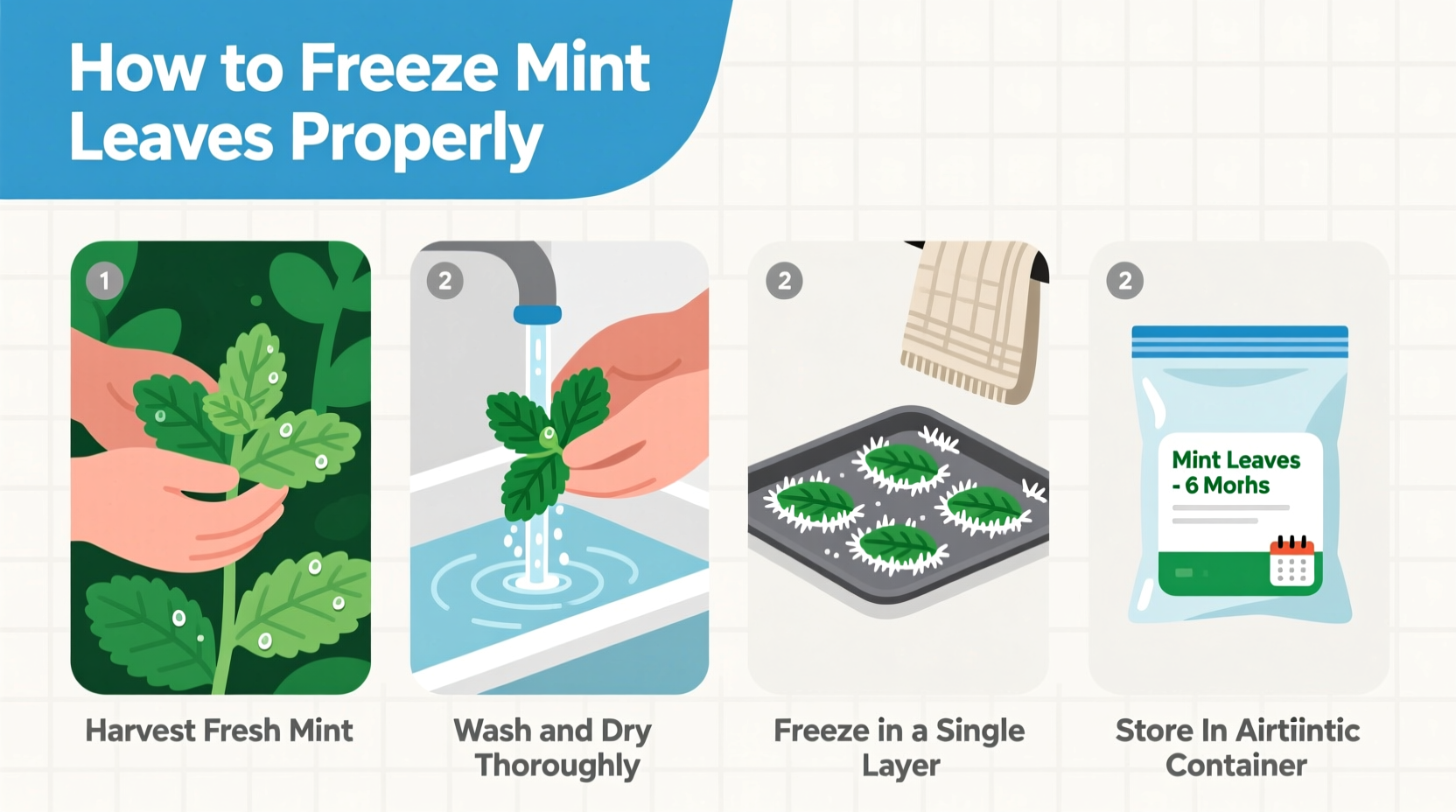 how do i freeze mint leaves