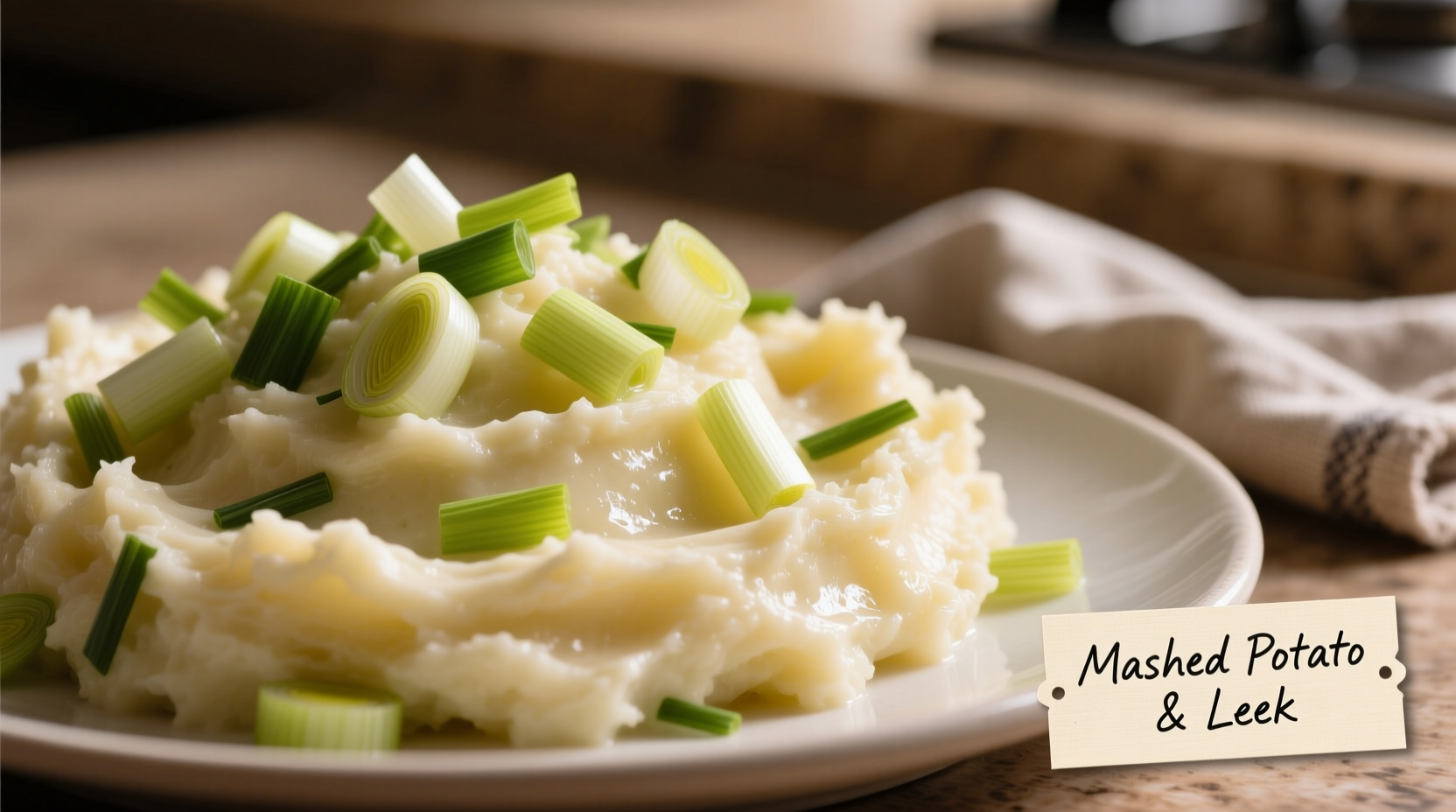 mashed potato and leek
