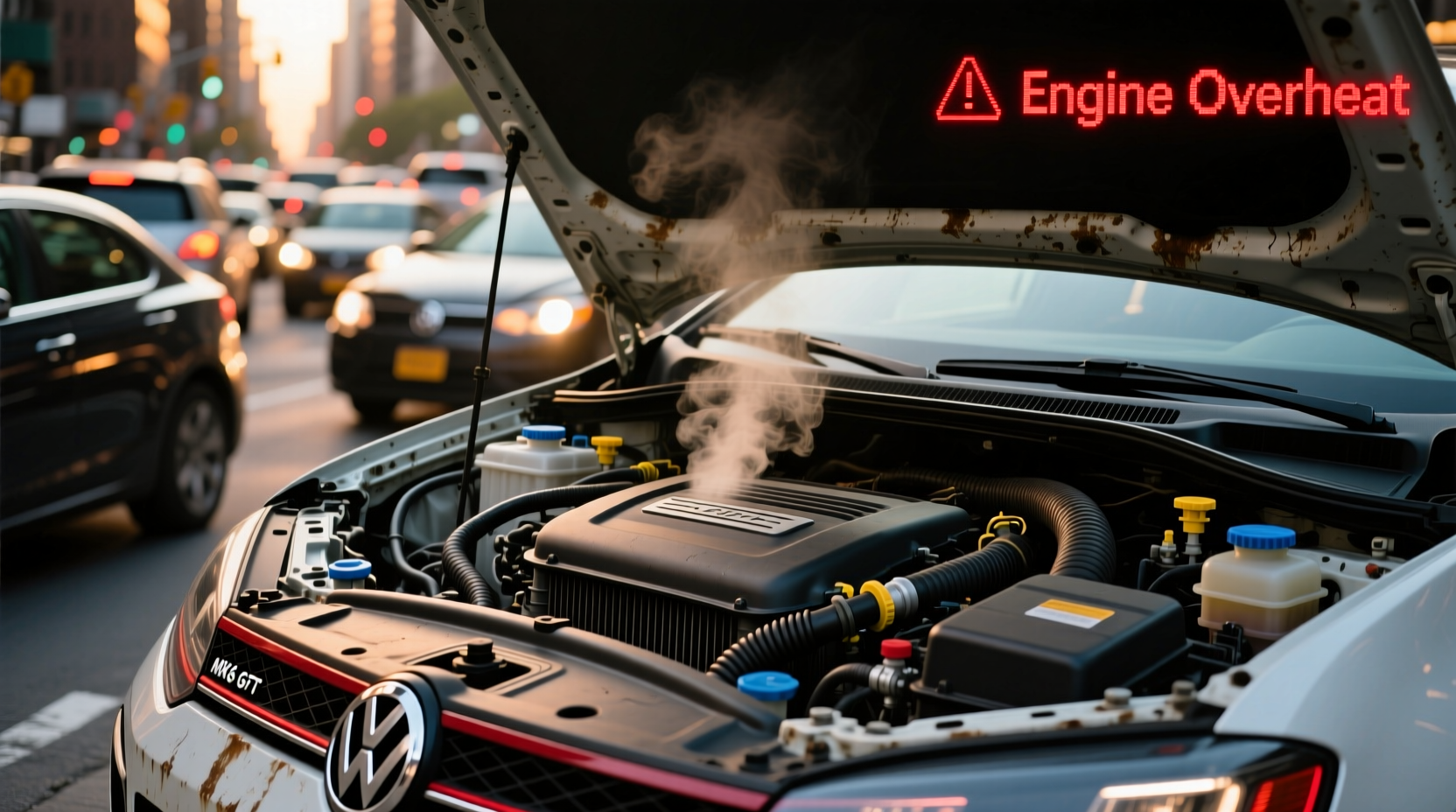 mk6 gti overheating stop go